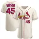 Authentic Men's Bob Gibson Cream St. Louis Cardinals Alternate Jersey