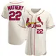 Authentic Men's Mike Matheny Cream St. Louis Cardinals Alternate Jersey