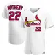 Authentic Men's Mike Matheny White St. Louis Cardinals Home Jersey