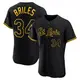 Authentic Men's Nelson Briles Black St. Louis Cardinals Snake Skin City Jersey