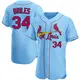 Authentic Men's Nelson Briles Light Blue St. Louis Cardinals Alternate Jersey