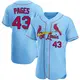 Authentic Men's Pedro Pages Light Blue St. Louis Cardinals Alternate Jersey