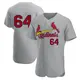 Authentic Men's Ryan Fernandez Gray St. Louis Cardinals Road Jersey