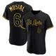 Authentic Men's Stan Musial Black St. Louis Cardinals Snake Skin City Jersey