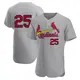 Authentic Men's Thomas Saggese Gray St. Louis Cardinals Road Jersey