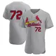 Authentic Men's Tink Hence Gray St. Louis Cardinals Road Jersey