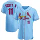 Authentic Men's Victor Scott II Light Blue St. Louis Cardinals Alternate Jersey