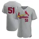 Authentic Men's Willie McGee Gray St. Louis Cardinals Road Jersey