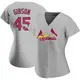 Authentic Women's Bob Gibson Gray St. Louis Cardinals Road Jersey