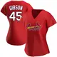 Authentic Women's Bob Gibson Red St. Louis Cardinals Alternate Jersey