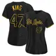 Authentic Women's John King Black St. Louis Cardinals Snake Skin City Jersey