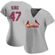 Authentic Women's John King Gray St. Louis Cardinals Road Jersey