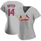 Authentic Women's Ken Boyer Gray St. Louis Cardinals Road Jersey