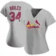 Authentic Women's Nelson Briles Gray St. Louis Cardinals Road Jersey