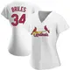 Authentic Women's Nelson Briles White St. Louis Cardinals Home Jersey