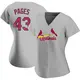 Authentic Women's Pedro Pages Gray St. Louis Cardinals Road Jersey