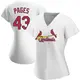 Authentic Women's Pedro Pages White St. Louis Cardinals Home Jersey