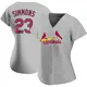 Authentic Women's Ted Simmons Gray St. Louis Cardinals Road Jersey