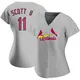 Authentic Women's Victor Scott II Gray St. Louis Cardinals Road Jersey