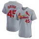 Elite Men's Bob Gibson Gray St. Louis Cardinals Road Jersey