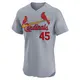 Elite Men's Bob Gibson Gray St. Louis Cardinals Road Jersey