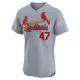 Elite Men's John King Gray St. Louis Cardinals Road Jersey