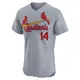 Elite Men's Ken Boyer Gray St. Louis Cardinals Road Jersey