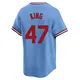 Limited Youth John King Light Blue St. Louis Cardinals Cooperstown Collection Jersey