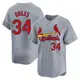 Limited Youth Nelson Briles Gray St. Louis Cardinals Away Jersey