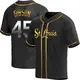 Replica Men's Bob Gibson Gold St. Louis Cardinals Black en Alternate Jersey