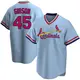 Replica Men's Bob Gibson Light Blue St. Louis Cardinals Road Cooperstown Collection Jersey