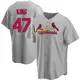 Replica Men's John King Gray St. Louis Cardinals Road Jersey