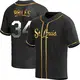 Replica Men's Nelson Briles Gold St. Louis Cardinals Black en Alternate Jersey