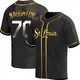 Replica Men's Packy Naughton Gold St. Louis Cardinals Black en Alternate Jersey