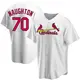 Replica Men's Packy Naughton White St. Louis Cardinals Home Jersey