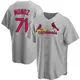 Replica Men's Roddery Munoz Gray St. Louis Cardinals Road Jersey