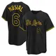 Replica Men's Stan Musial Black St. Louis Cardinals Snake Skin City Jersey