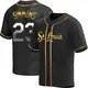 Replica Men's Ted Simmons Gold St. Louis Cardinals Black en Alternate Jersey