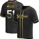 Replica Men's Willie McGee Gold St. Louis Cardinals Black en Alternate Jersey