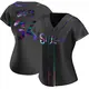 Replica Women's Nelson Briles Black St. Louis Cardinals Holographic Alternate Jersey