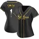 Replica Women's Ozzie Smith Gold St. Louis Cardinals Black en Alternate Jersey