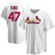 Replica Youth John King White St. Louis Cardinals Home Jersey