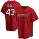 Replica Youth Pedro Pages Red St. Louis Cardinals Alternate Jersey